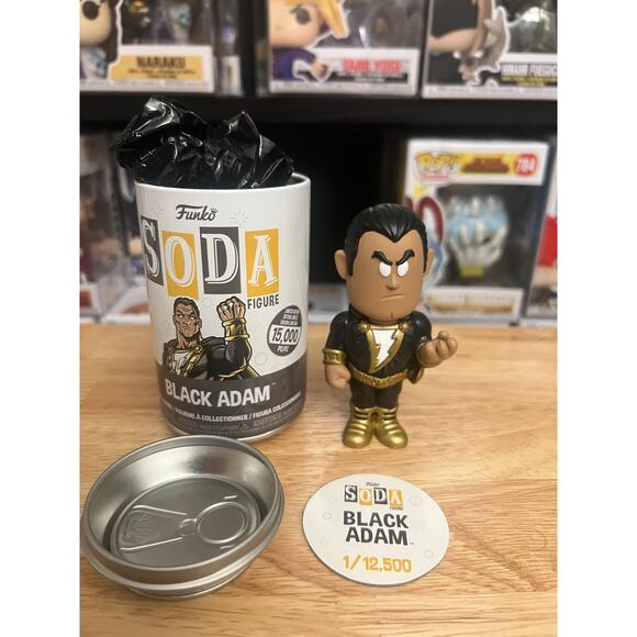 LIMITED EDITION Black Adam Funko Soda DC Comics Detective Dwayne Rock Johnson - Picture 1 of 2